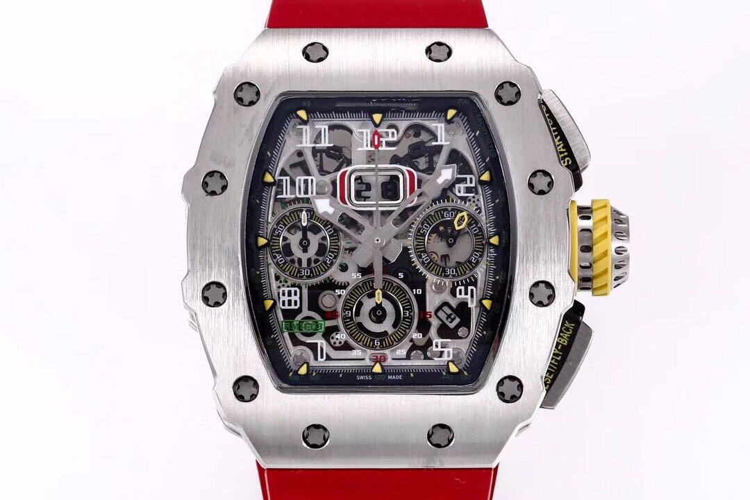 KV Taiwan Men's Watch RM11-03 Case is made of titanium steel timing button sapphire glass mirror rubber strap folding buckle, As is shown
KV Taiwan Men's Watch RM11-03 Case is made of titanium steel timing button sapphire glass mirror rubber strap folding buckle, As is shown
