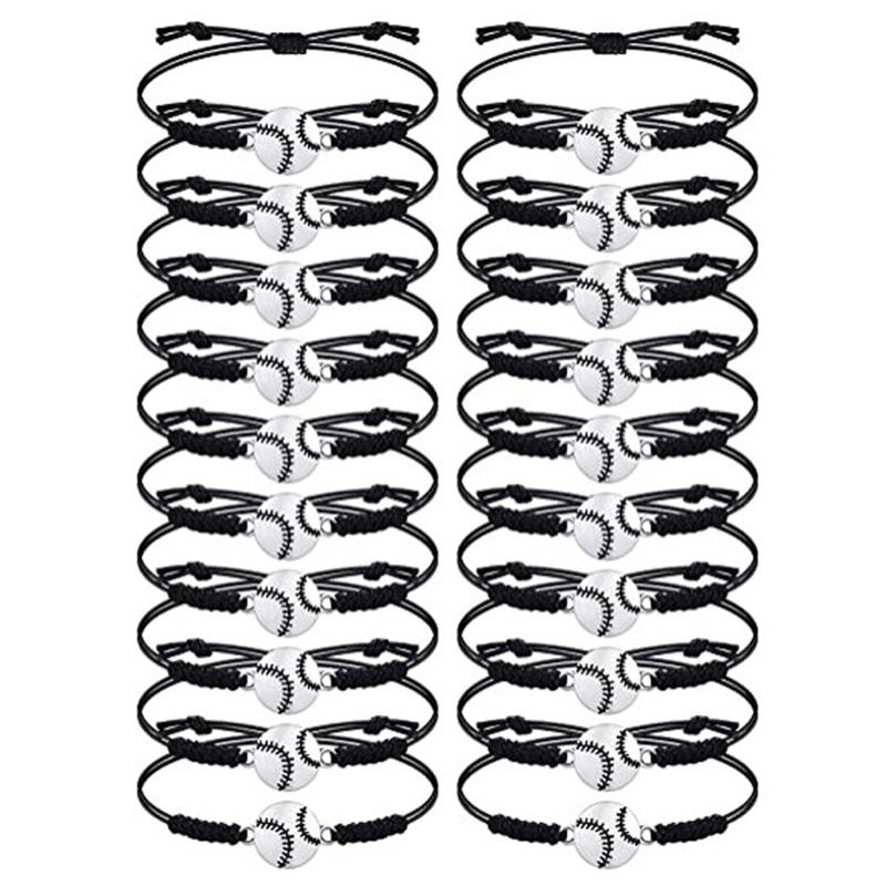 Charm Bracelets 20Pieces/Set Personalized Baseball Bracelet Adjustable Braided Hand Rope Perfect Gifts For Girl Women Men Teens, Golden;silver
Charm Bracelets 20Pieces/Set Personalized Baseball Bracelet Adjustable Braided Hand Rope Perfect Gifts For Girl Women Men Teens, Golden;silver