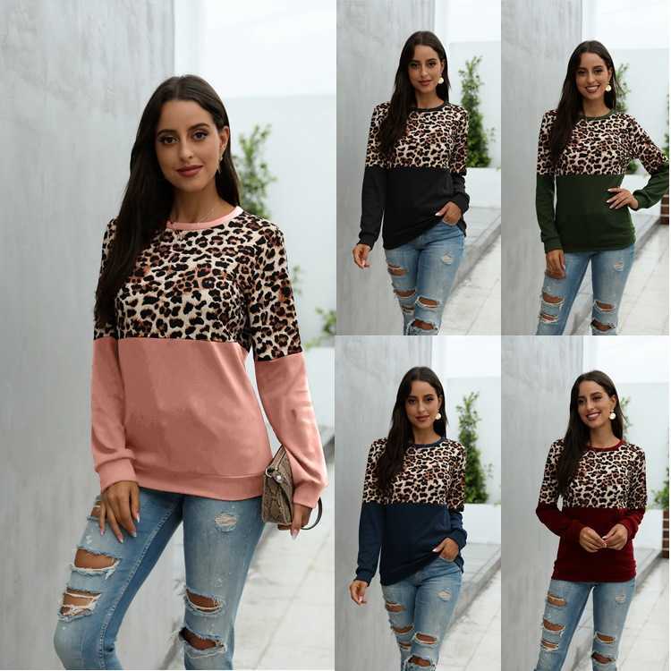 Fashion Women Autumn Winter Hoodies O-Neck Long Sleeve Leopard Print Patchwork Casual Loose Pullover Top Ladies Sweatshirt 210526, Black
Fashion Women Autumn Winter Hoodies O-Neck Long Sleeve Leopard Print Patchwork Casual Loose Pullover Top Ladies Sweatshirt 210526, Black