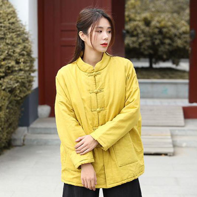 Johnature Autumn Winter Retro Single Breasted Warm Thick Cotton Parkas Cotton Linen Comfortable All-match Women Parkas 210521, Red
Johnature Autumn Winter Retro Single Breasted Warm Thick Cotton Parkas Cotton Linen Comfortable All-match Women Parkas 210521, Red