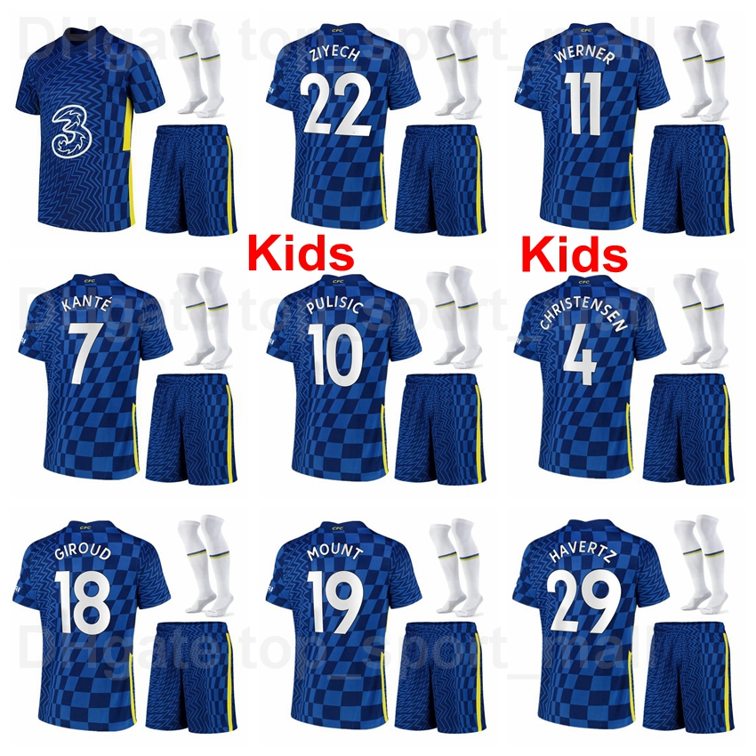 21 22 Youth MOUNT Jersey Socks Set Kids WERNER Soccer JORGINHO PULISIC ZOUMA HUDSON-ODOI BARKLEY CHILWELL ABRAHAM HAVERTZ KANTE KOVACIC MENDY Football Shirt Kits, Kids blue
21 22 Youth MOUNT Jersey Socks Set Kids WERNER Soccer JORGINHO PULISIC ZOUMA HUDSON-ODOI BARKLEY CHILWELL ABRAHAM HAVERTZ KANTE KOVACIC MENDY Football Shirt Kits, Kids blue