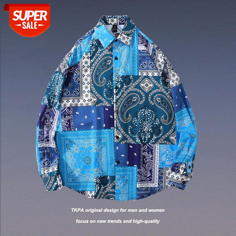 TKPA Retro Cashew Flower Full Printed Long Sleeve Shirt Men's Loose Casual Couple Jacket Beach #Ba4I, White;black
TKPA Retro Cashew Flower Full Printed Long Sleeve Shirt Men's Loose Casual Couple Jacket Beach #Ba4I, White;black