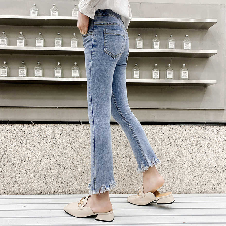 Jeans For Girl Solid Color Kids Girls Spring Autumn Kid Casual Style Children's Clothes 6 8 10 12 14 210527