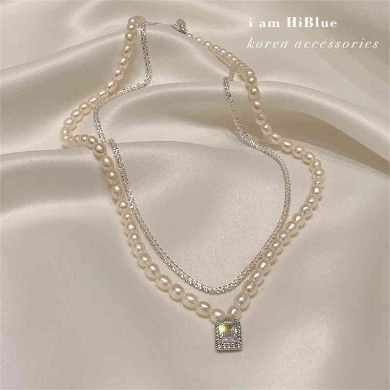 ins minority baroque natural fresh water pearl multi layer star necklace luxury high grade sweater chain female, Silver
ins minority baroque natural fresh water pearl multi layer star necklace luxury high grade sweater chain female, Silver