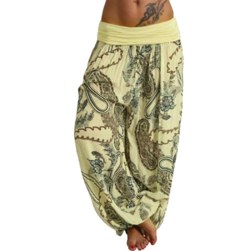 Elephant Print Dance Harem Pants Women Elastic Low Waist Loose Casual Soft Plus Size Trousers Pantalon Femme Women's & Capris