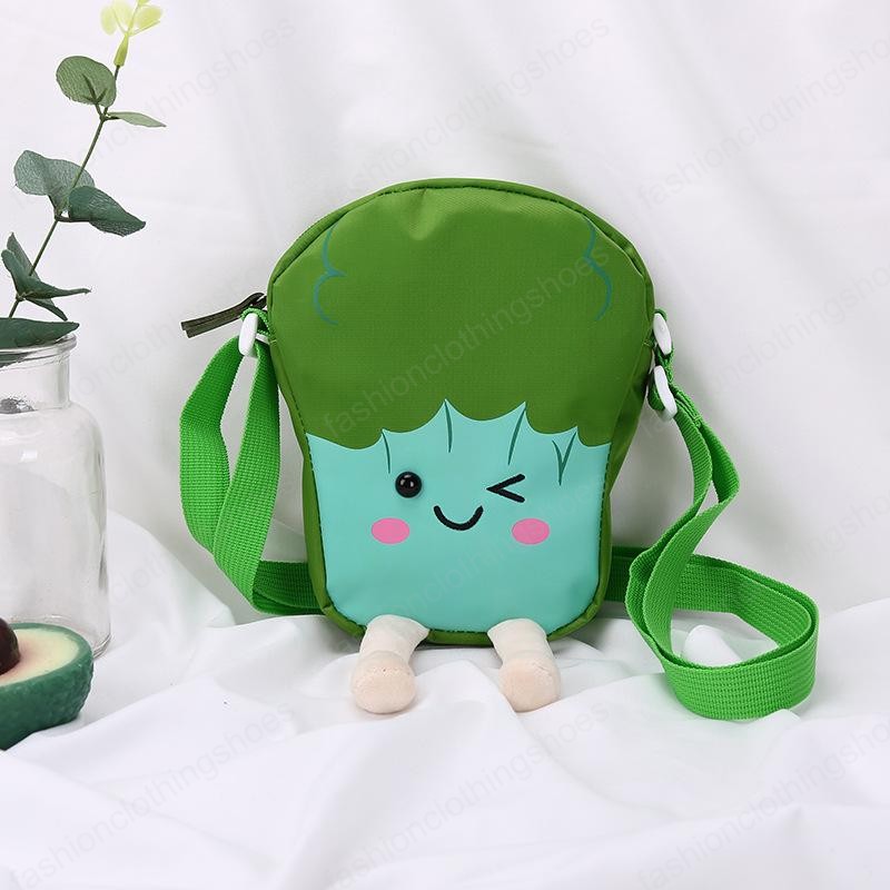 Baby Purse Kids watermelon Radish Pineapple Mushroom Messenger Bag Fashion sweet One-shoulder Bags Girls All-match Cross-body Bags Children Snack Cand