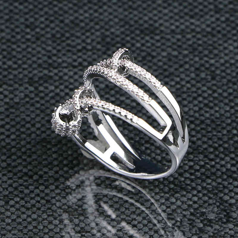 Na Pm Fortune Ring Female a Family Food Small Circle Cross Smart Rotation