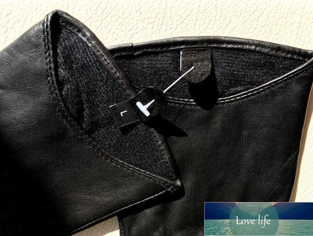 Women's short design sheepskin gloves thin genuine leather gloves touch screen black motorcycle glove R630 Factory price expert design Quality La