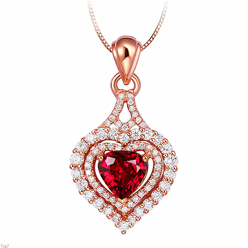 Crystal Womens Necklaces Pendant full diamond love shaped red heart-shaped gold silver plated
Crystal Womens Necklaces Pendant full diamond love shaped red heart-shaped gold silver plated