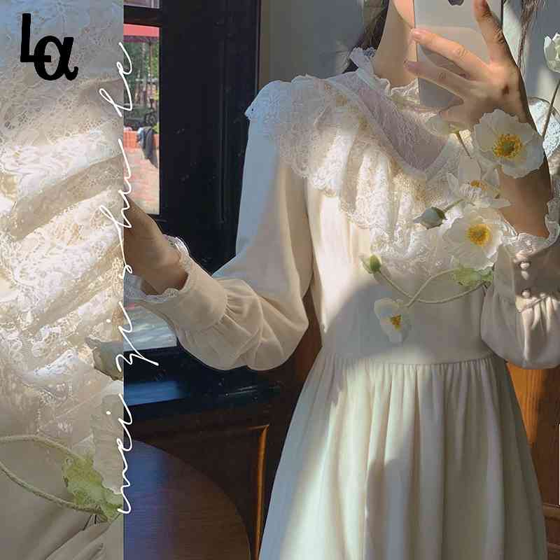 Sweet Fairy Vintage Dress Women Spring Lace Bow Party Korean French Retro Elegant Midi Female Cute 210519, White
Sweet Fairy Vintage Dress Women Spring Lace Bow Party Korean French Retro Elegant Midi Female Cute 210519, White