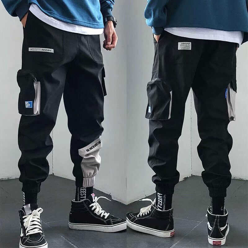 Streetwear Hip Hop Joggers Men Cargo Pants Autumn Winter Men Casual Pants Fashion Multi Pockets Trousers Plus Size 3XL 210528