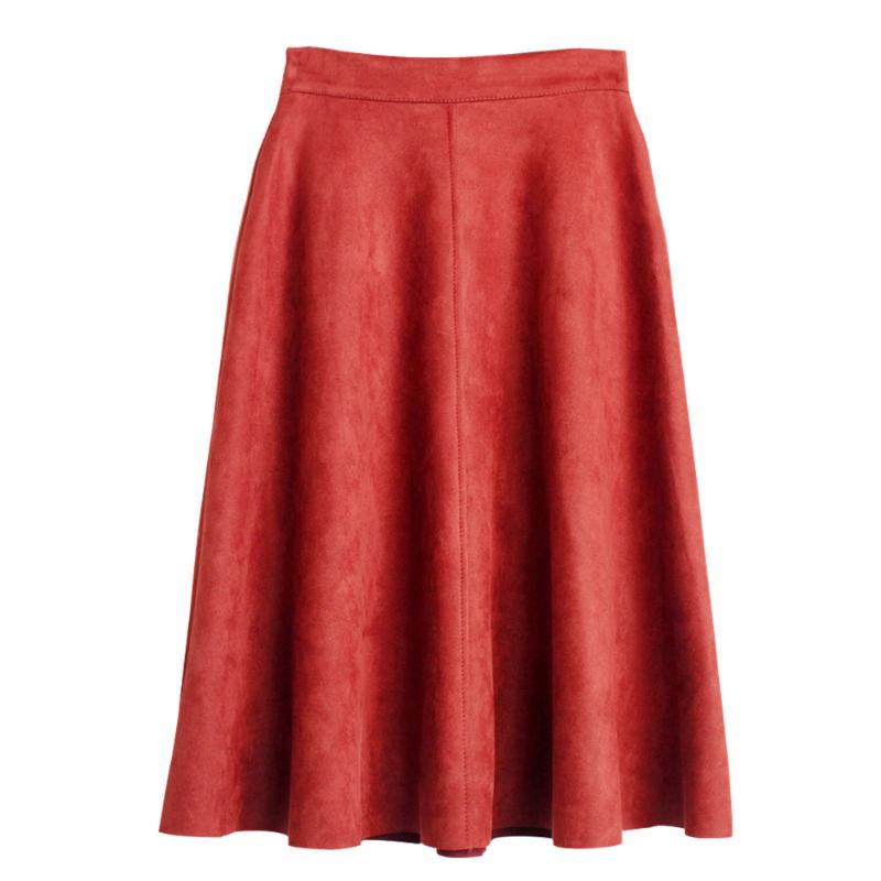 Skirts 2021 High Waist Suede Midi Skirt Women Fashion Autumn Winter Korean Knee Length A-line Female Casual School Vestidos
Skirts 2021 High Waist Suede Midi Skirt Women Fashion Autumn Winter Korean Knee Length A-line Female Casual School Vestidos