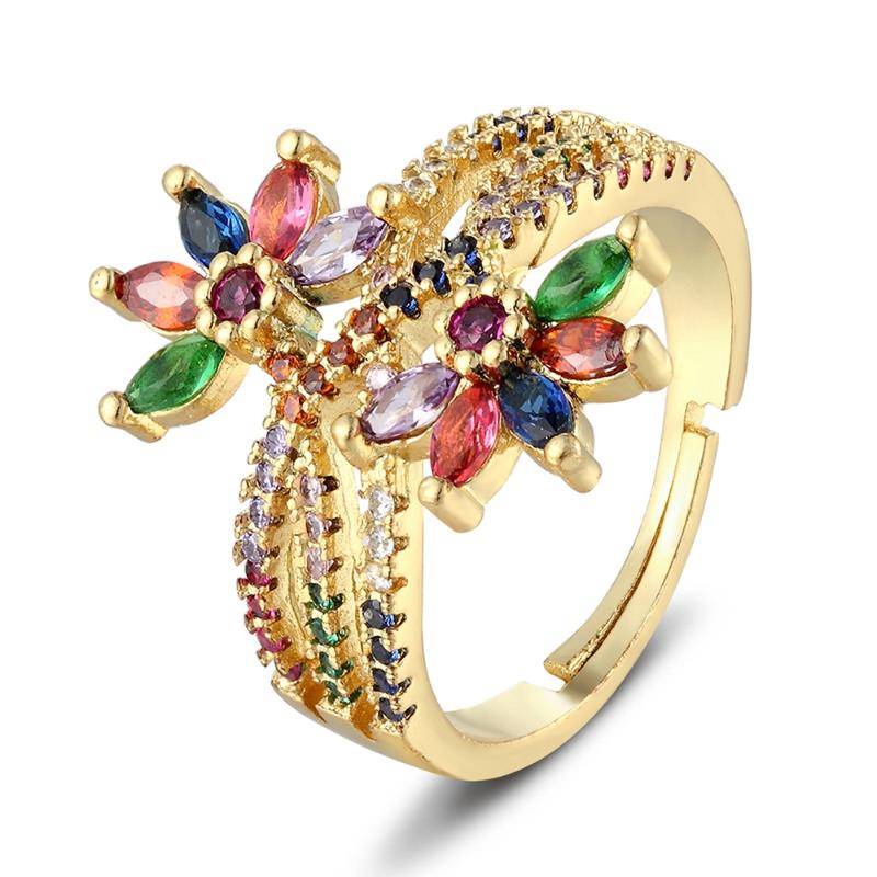 Cluster Rings Multi-layer Rainbow Flower Adjustable Luxury Cubic Zirconia Crystal Opening Finger For Women Statement Jewelry Gift
Cluster Rings Multi-layer Rainbow Flower Adjustable Luxury Cubic Zirconia Crystal Opening Finger For Women Statement Jewelry Gift
