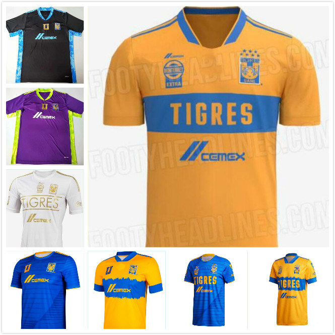 

2021 2022 Tigers NAUL Tigres NAUL Soccer Jerseys Camiseta de futbol Mexico Liga MX Football Shirt 21 22 GIGNAC home away third