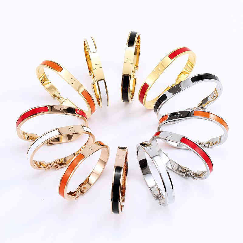 8mm Brand h Stainless Steel Hard Bracelet for Women Bracelets on Hand Enamel Glaze Bangles Jewelry, Black
8mm Brand h Stainless Steel Hard Bracelet for Women Bracelets on Hand Enamel Glaze Bangles Jewelry, Black