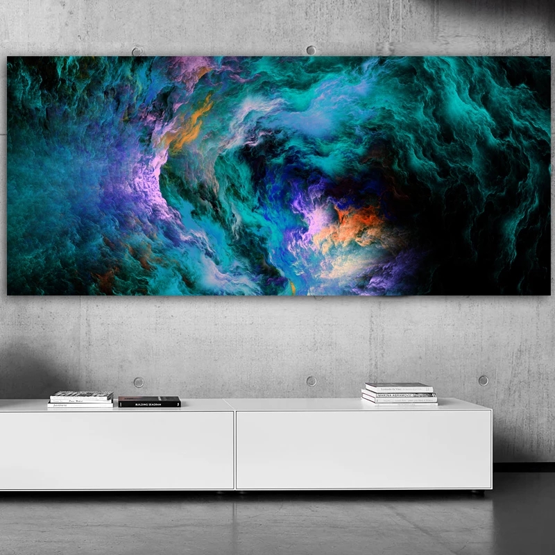 Abstract Green Clouds Painting Modern Home Decor Wall Art Pictures For Living Room Canvas Prints Colorful Posters And Prints