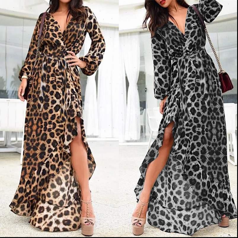 Women Dress Sexy Leopard Print Long Maxi Vestidos Ladies Asymmetrical High Split Ruffles Dresses Summer Sundress, Black;gray
Women Dress Sexy Leopard Print Long Maxi Vestidos Ladies Asymmetrical High Split Ruffles Dresses Summer Sundress, Black;gray
