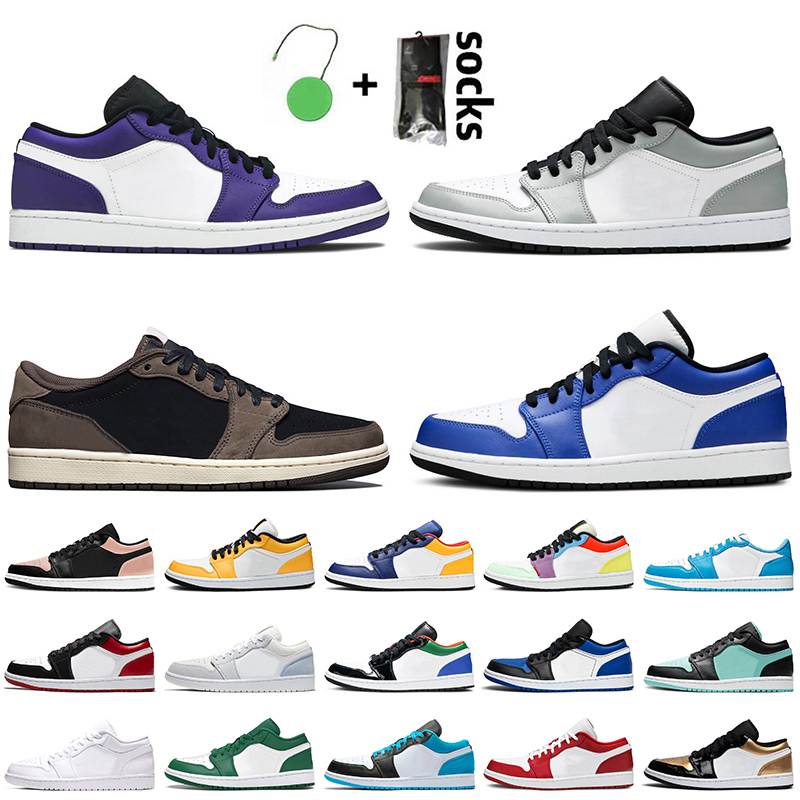 Jumpman 1 1s Low Basketball Shoes for men women Court Purple Travis Light Smoke Grey Game Royal Reverse Bred UNC Paris Trainers Sneakers
Jumpman 1 1s Low Basketball Shoes for men women Court Purple Travis Light Smoke Grey Game Royal Reverse Bred UNC Paris Trainers Sneakers