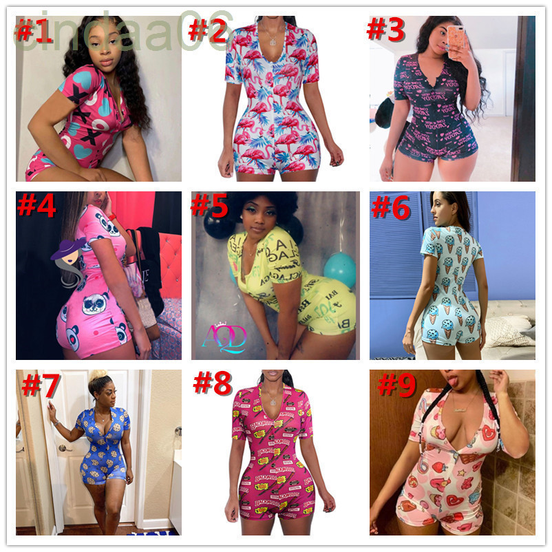 Women Jumpsuits Designers Sexy Slim Casual Bodysuit Pattern Printed Onesies Shorts Ladies New Fashion Home Rompers, Long sleeve#1-#9 
Women Jumpsuits Designers Sexy Slim Casual Bodysuit Pattern Printed Onesies Shorts Ladies New Fashion Home Rompers, Long sleeve#1-#9
