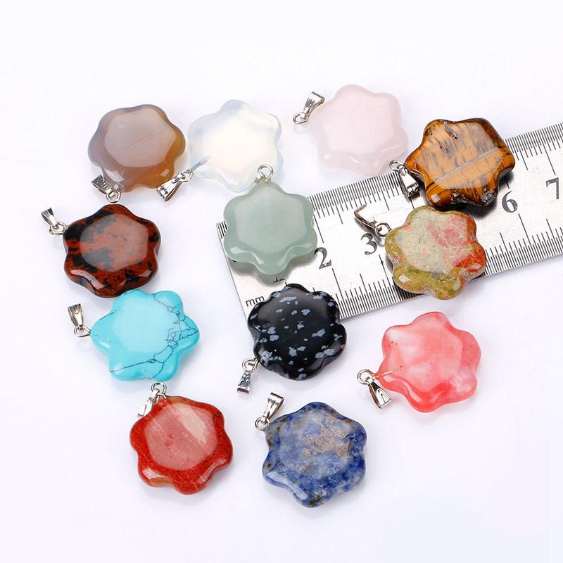 Charms Natural Stone Crystal Plum Six-petal Flower High Quality Colorful Pendant Box Jewelry Making DIY Necklace Accessories 12pcs/box, Bronze;silver 
Charms Natural Stone Crystal Plum Six-petal Flower High Quality Colorful Pendant Box Jewelry Making DIY Necklace Accessories 12pcs/box, Bronze;silver