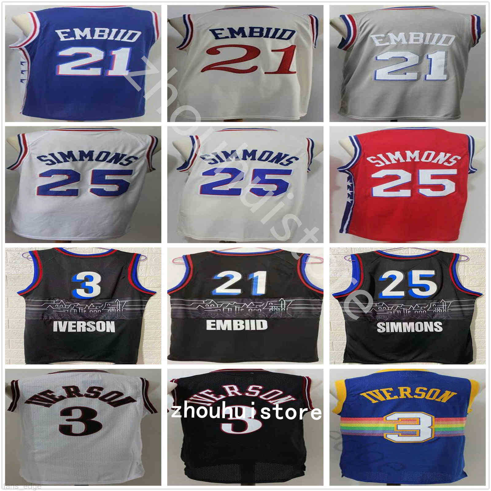 Men Philadelphia76ersBasketball jersey Joel 21 Embiid Ben 25 Simmons Retro Vintage Allen 3 Iverson Blue White RedNbajerseys, Black
Men Philadelphia76ersBasketball jersey Joel 21 Embiid Ben 25 Simmons Retro Vintage Allen 3 Iverson Blue White RedNbajerseys, Black