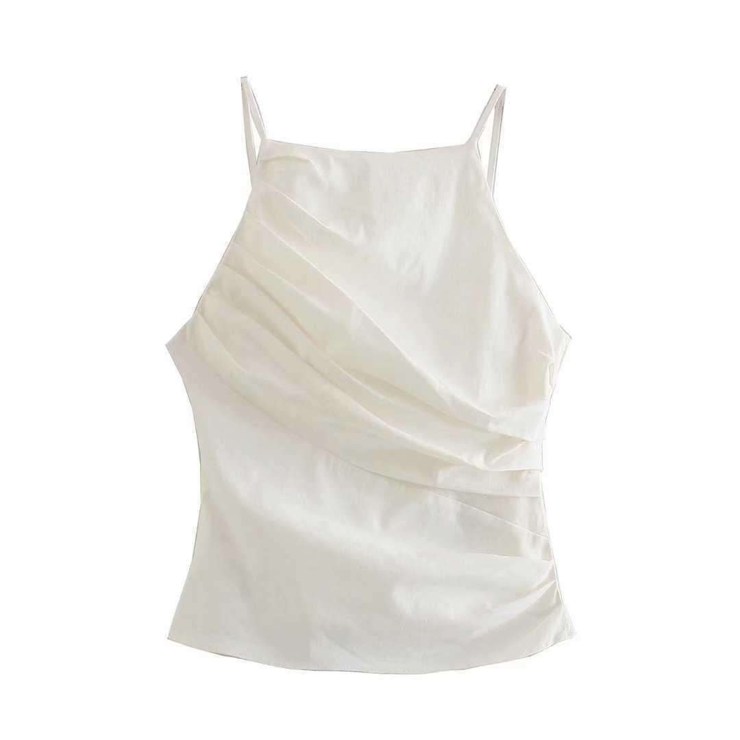Crop Top Women Casual Fashion Chic Lady Halter Top Women Summer za Top Tank Tops 210709, White
Crop Top Women Casual Fashion Chic Lady Halter Top Women Summer za Top Tank Tops 210709, White