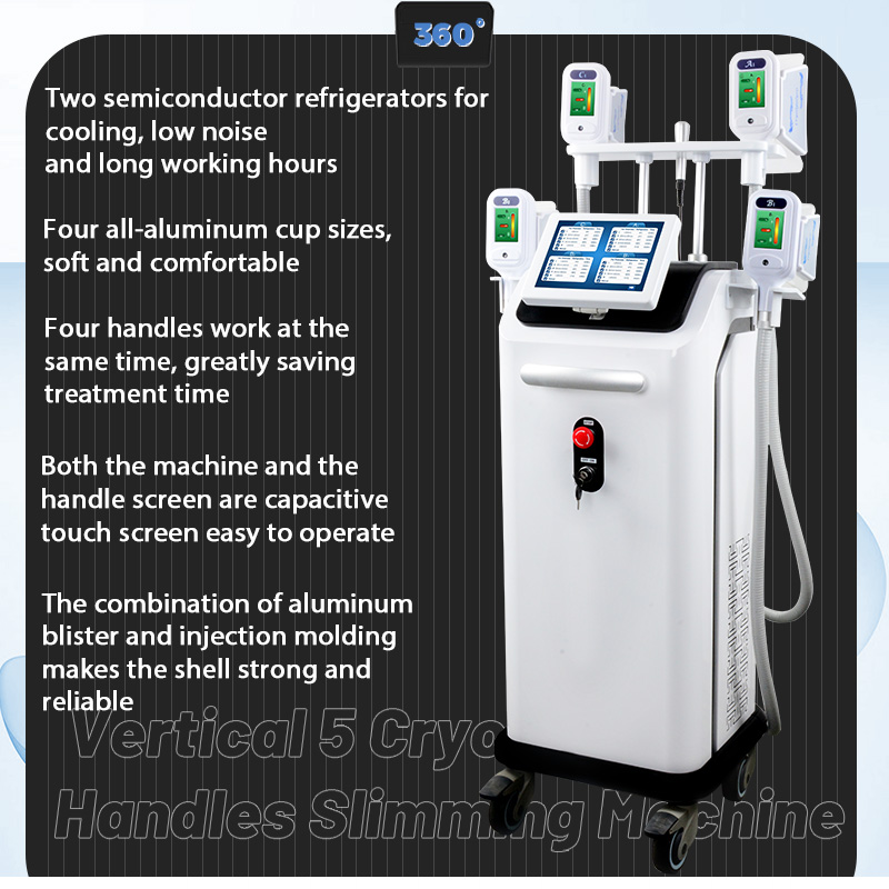 Fat reducing Cryolipolysis cellulite reduction weight loss professional cryo lipolysis slimming machine 4 handles available CE DHL