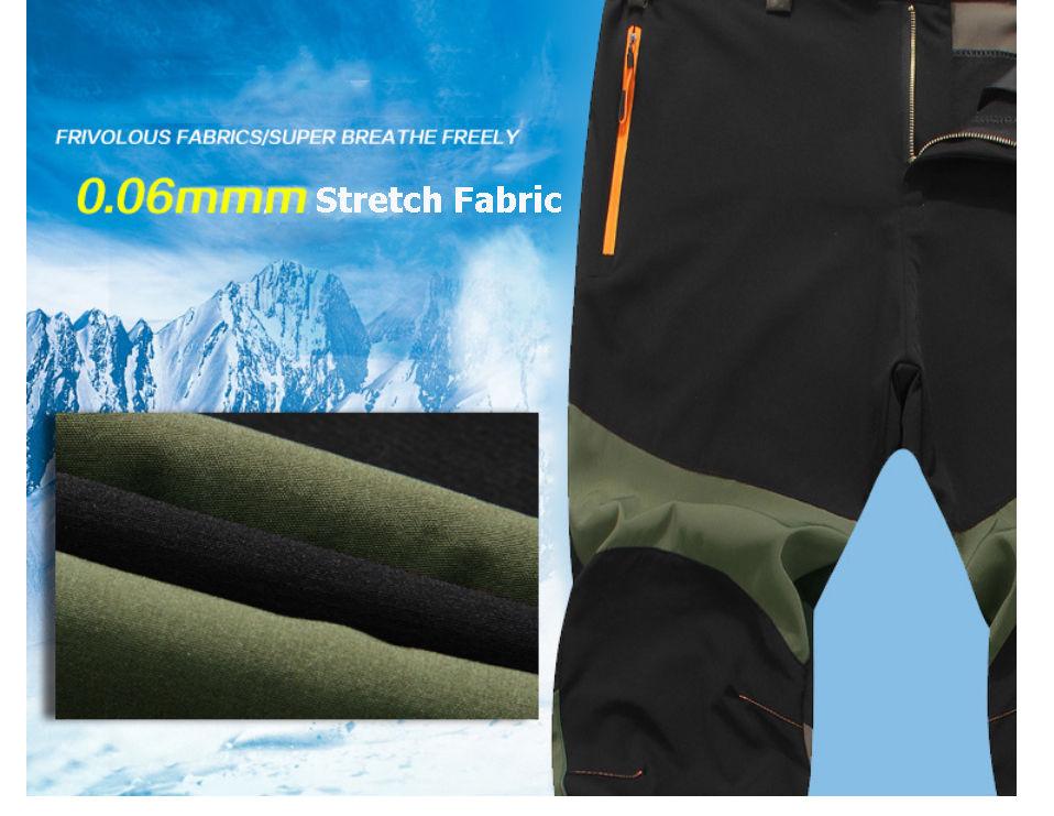 Men's Soft Waterproof Hiking Pants, Breathable Outdoor Walking Trousers For Men, Plus Size L-4Xl