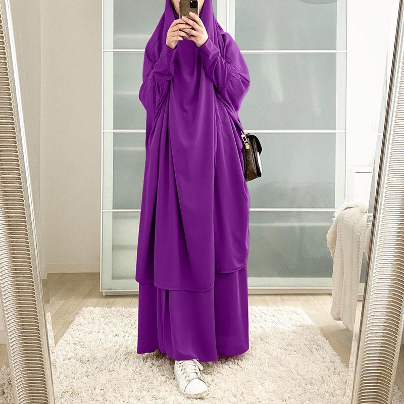 Ethnic Clothing Muslim Suit Long Skirt + Hooded Top Two Piece Set Women Autumn And Winter Loose Robe Dress Arab National Costume Casual Sets
Ethnic Clothing Muslim Suit Long Skirt + Hooded Top Two Piece Set Women Autumn And Winter Loose Robe Dress Arab National Costume Casual Sets