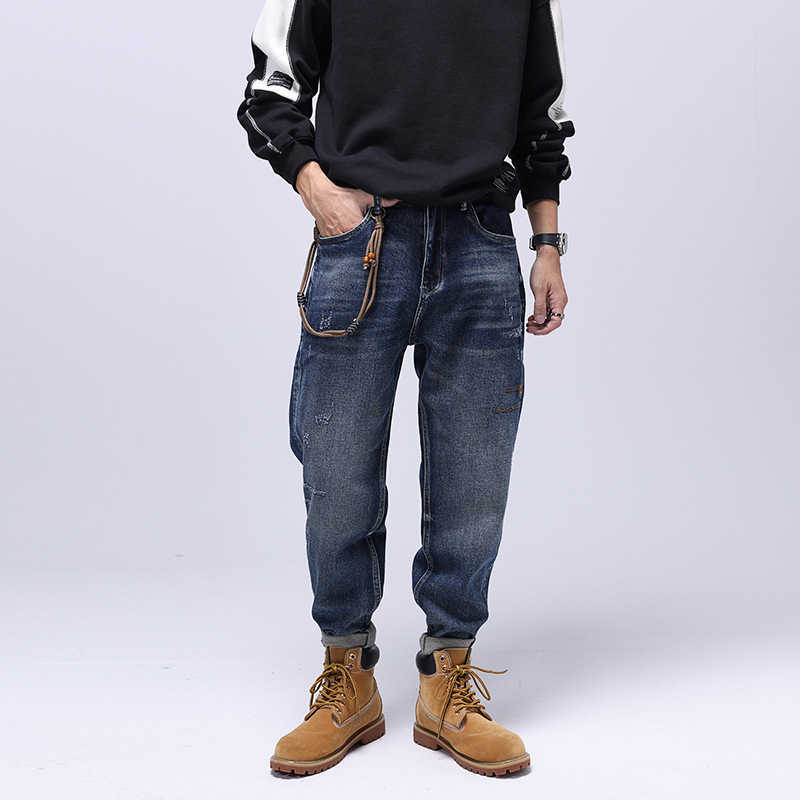 Street Style Fashion Men Jeans Retro Blue Loose Fit Elastic Wide Leg Denim American Casual Wear Hip Hop Pants, Retro dark blue
Street Style Fashion Men Jeans Retro Blue Loose Fit Elastic Wide Leg Denim American Casual Wear Hip Hop Pants, Retro dark blue