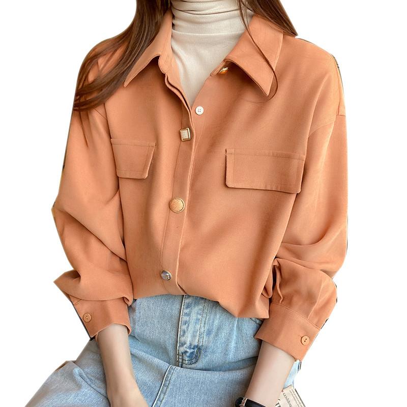 Women' Blouses & Shirts Professional Shirt Spring Autumn Blouse 2021 Corduroy Stacking Temperament Long Sleeve Top 188c, Photo color
Women' Blouses & Shirts Professional Shirt Spring Autumn Blouse 2021 Corduroy Stacking Temperament Long Sleeve Top 188c, Photo color