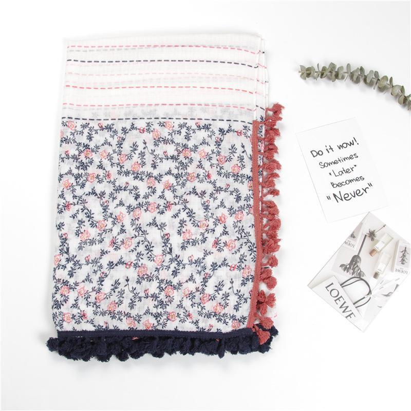 Scarves 2021 Korean Scarf Small Fresh Pink Blue Dotted Stripe And Flower Branch Printing Pattern Two-color Tassel Shawl
Scarves 2021 Korean Scarf Small Fresh Pink Blue Dotted Stripe And Flower Branch Printing Pattern Two-color Tassel Shawl