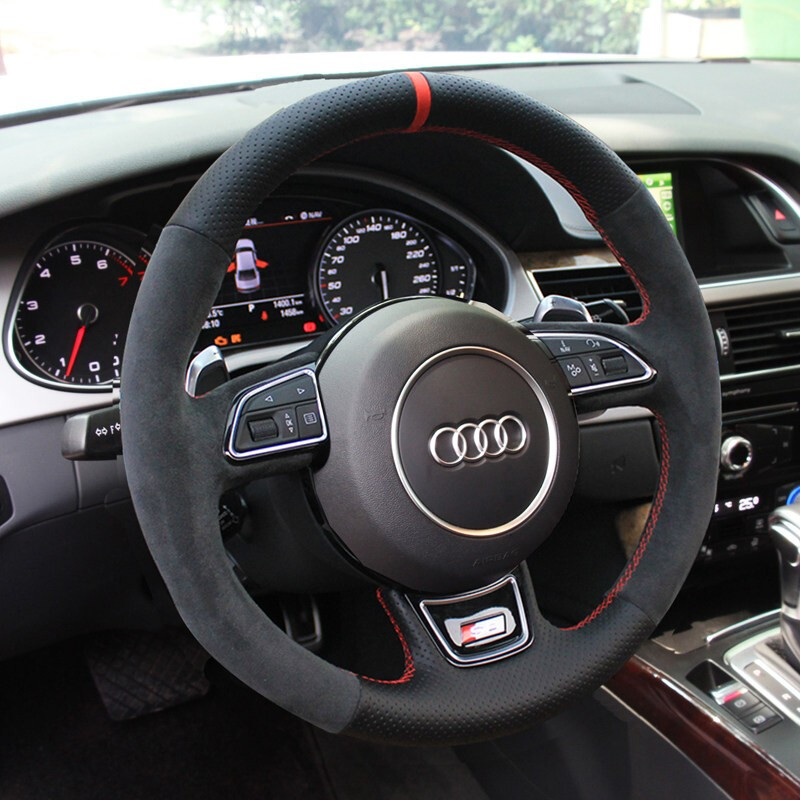 DIY custom hand-sewn leather steering wheel cover For Audi A4L A6L Q5L A3 Q3 Q7 A8 A7 Q2L A5 car wheel cover accessories
DIY custom hand-sewn leather steering wheel cover For Audi A4L A6L Q5L A3 Q3 Q7 A8 A7 Q2L A5 car wheel cover accessories