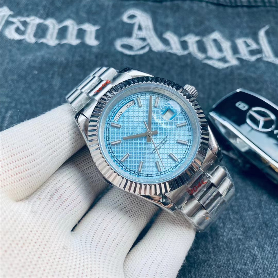 Ice blue Fashion Mens Watch 40mm 2813 Automatic Movement SS Men Mechanical Designer men's datejust sports Watches montre de luxe Wristwatches, Box
Ice blue Fashion Mens Watch 40mm 2813 Automatic Movement SS Men Mechanical Designer men's datejust sports Watches montre de luxe Wristwatches, Box