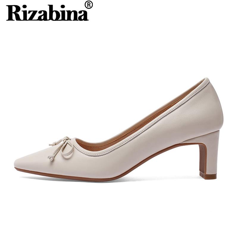 Dress Shoes RIZABINA Women Pumps Real Leather Good Quality Square Heels Bowknot Solid Color Slip On Footwear Size 33-43, Black
Dress Shoes RIZABINA Women Pumps Real Leather Good Quality Square Heels Bowknot Solid Color Slip On Footwear Size 33-43, Black