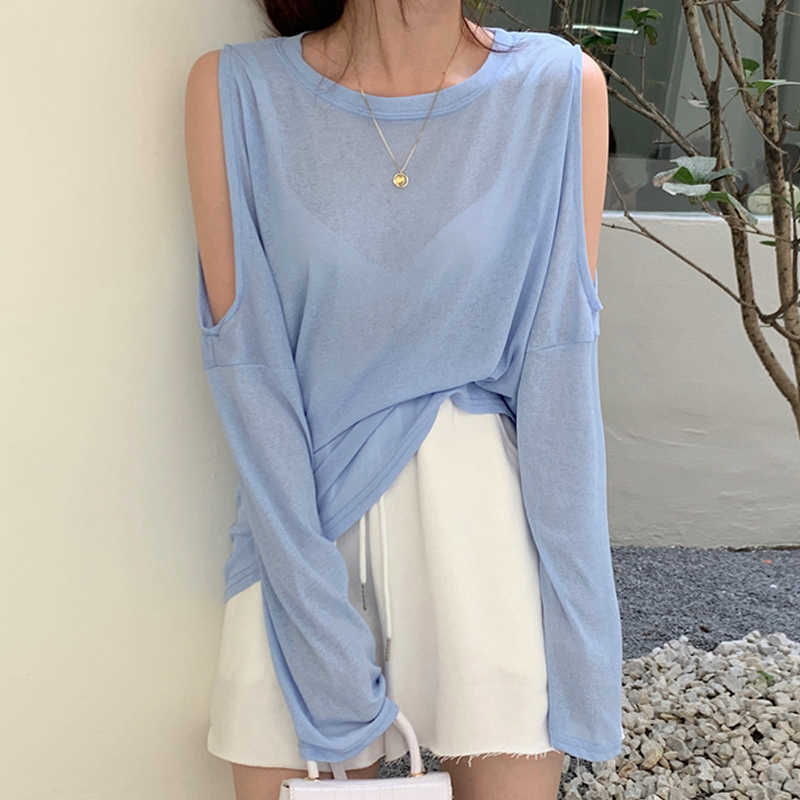 LY VAREY LIN Summer Autumn Women Sexy Off Shoulder Tops Korean Style Loose Long Sleeve O Neck Solid Casual Lady T Shirt 210526, Black
LY VAREY LIN Summer Autumn Women Sexy Off Shoulder Tops Korean Style Loose Long Sleeve O Neck Solid Casual Lady T Shirt 210526, Black