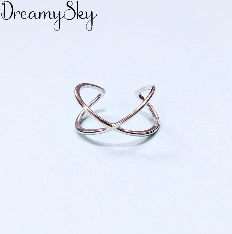 Wedding Rings Simple 925 Sterling Silver Cross For Women Party Girls Gifts Open Finger Fashion Jewelry
Wedding Rings Simple 925 Sterling Silver Cross For Women Party Girls Gifts Open Finger Fashion Jewelry