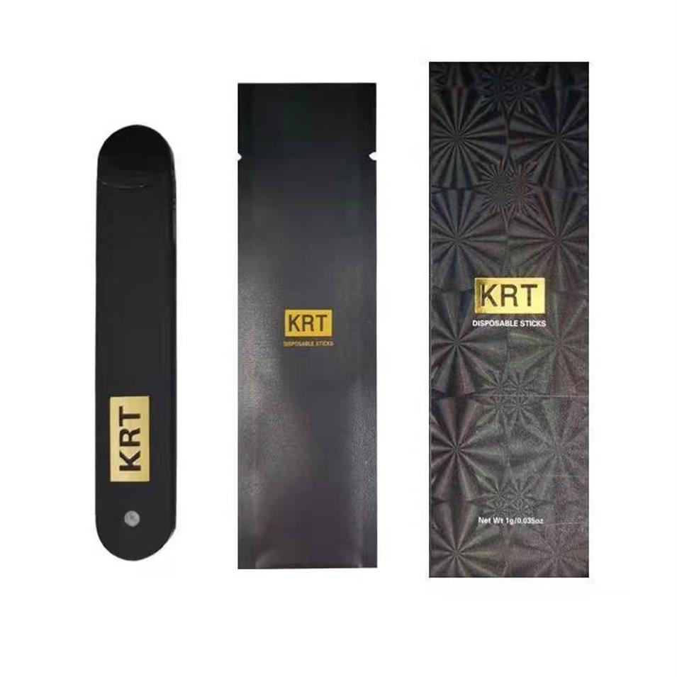 KRT Disposable Sticks Electronic Cigarettes 1000mg Rechargeable 280mAh Battery Empty Vape Vaporizers Thick Oil Pod Cartridges a42
KRT Disposable Sticks Electronic Cigarettes 1000mg Rechargeable 280mAh Battery Empty Vape Vaporizers Thick Oil Pod Cartridges a42