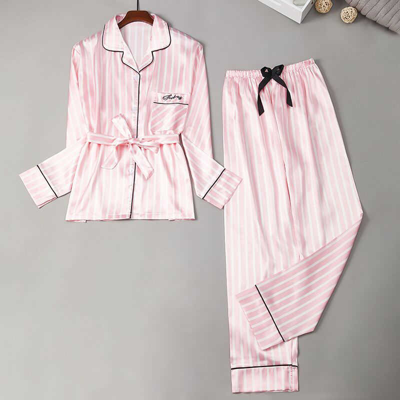 Women's Rayon Stripe Pama Set - Sexy and Comfy Sleepwear for Home Relaxation