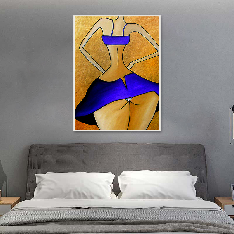 Sexy Woman Abstract Canvas Painting Big Ass Women Posters and Prints Canvas Wall Art Pictures Funny Bedroom Decor Wall Paintings