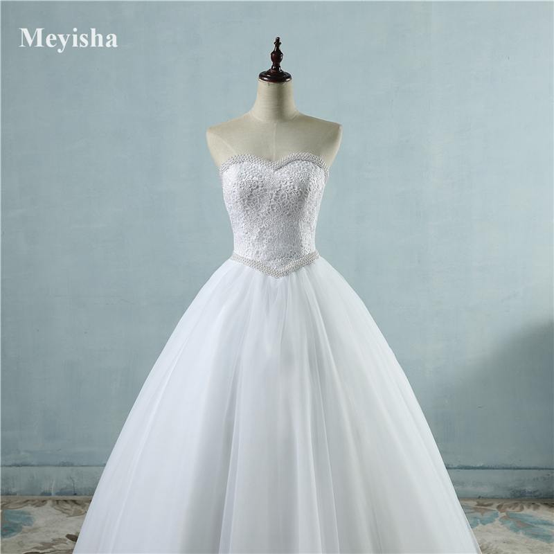 ZJ9069 2021 High Quality White or Ivory Wedding Dresses Lace up Back Bridal Gowns Women Vestidos De Novia size 2-26W