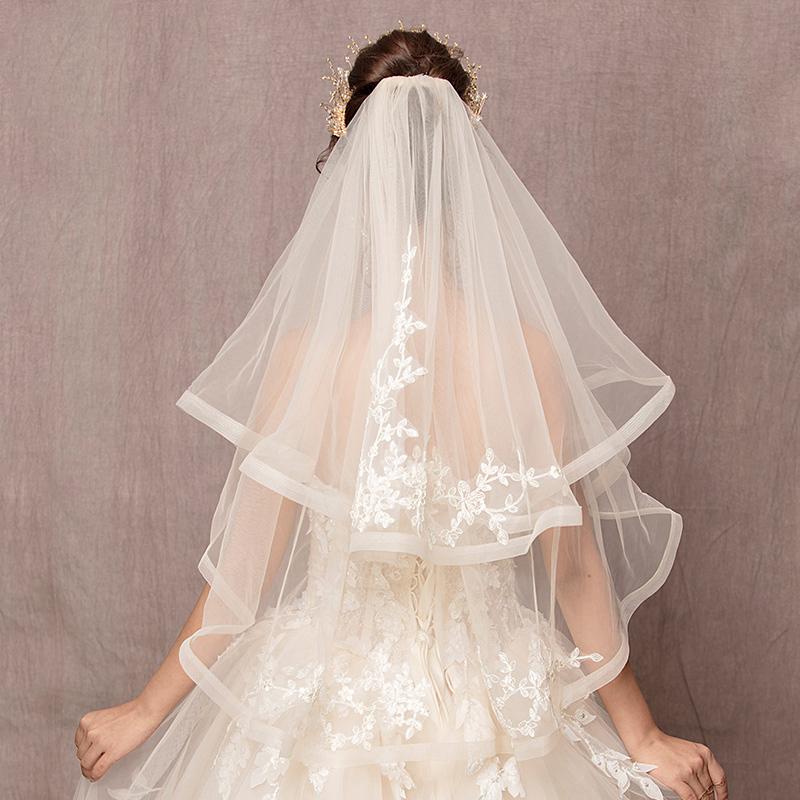 Bridal Veils High Quality 2-Layer Women 2021 Lace Edge Velo De Novia Boda White/Champagne Bride Veil Wedding Accesories
Bridal Veils High Quality 2-Layer Women 2021 Lace Edge Velo De Novia Boda White/Champagne Bride Veil Wedding Accesories