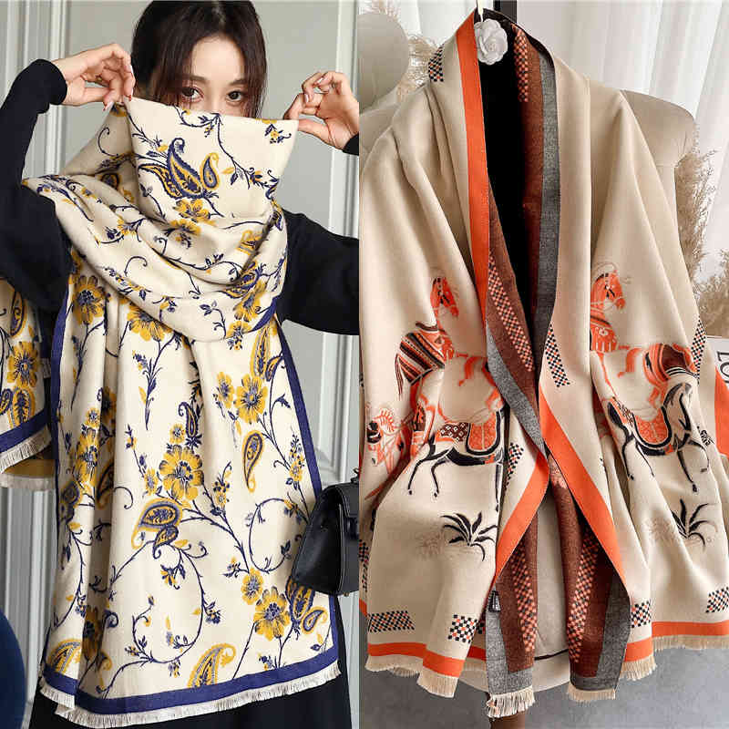 2021 Women Winter Kashmir Pashmina Shawl Luxury Print Thick warm blanket Hijab Shawl Bufanda 180*65Cm Headscarf
2021 Women Winter Kashmir Pashmina Shawl Luxury Print Thick warm blanket Hijab Shawl Bufanda 180*65Cm Headscarf
