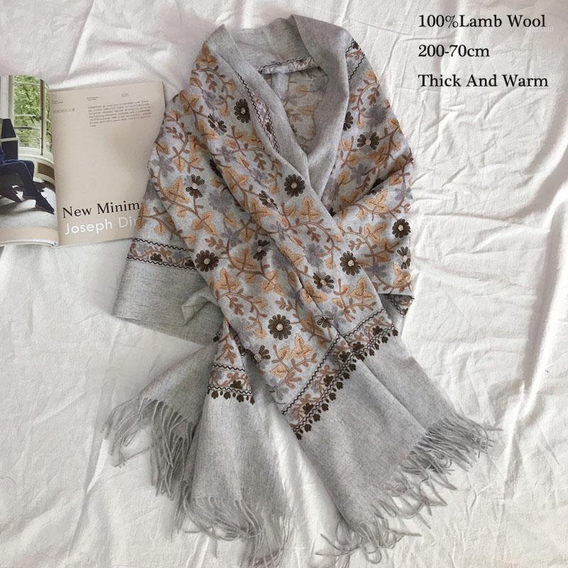 Scarves Unique 100% Wool Scarf Winter Women 2021 Embroidery Nepal National Thick Warm Echarpe Shawl Wrap Ladies Long Large, Blue;gray
Scarves Unique 100% Wool Scarf Winter Women 2021 Embroidery Nepal National Thick Warm Echarpe Shawl Wrap Ladies Long Large, Blue;gray
