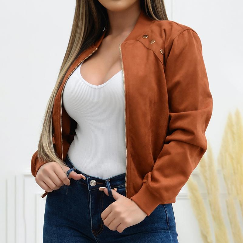 Women's Jackets Women Daily Wear Ladies Tops Loungewear Casual Long Sleeve Button Decor Zip Up Bomber Jacket Fashion Autumn Winter Outdoor C, Black;brown
Women's Jackets Women Daily Wear Ladies Tops Loungewear Casual Long Sleeve Button Decor Zip Up Bomber Jacket Fashion Autumn Winter Outdoor C, Black;brown