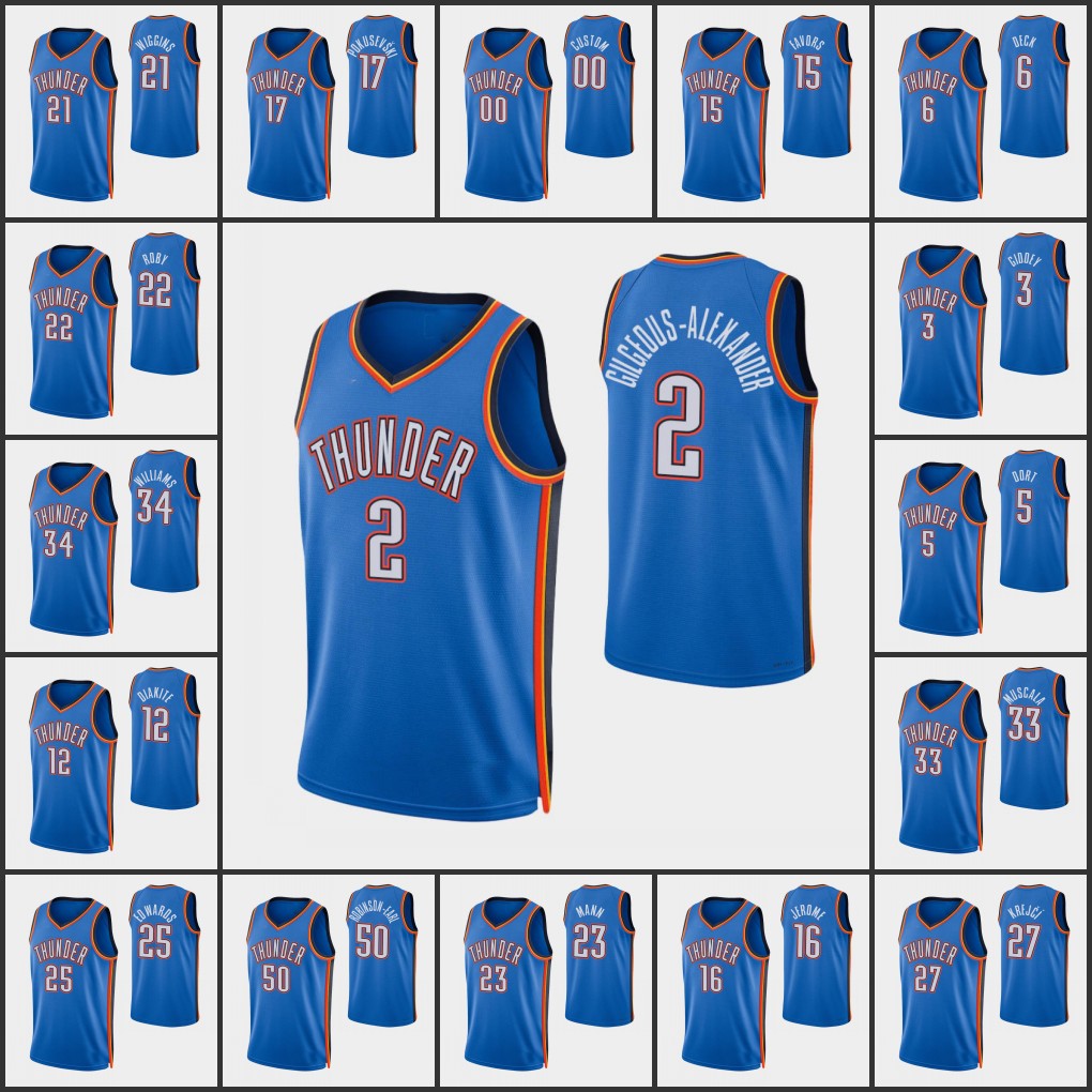 OklahomaCityThunderMen Shai Gilgeous-Alexander Tre Mann Aaron Wiggins Aleksej Pokusevski 75th Anniversary Diamond Custom Blue Jersey
OklahomaCityThunderMen Shai Gilgeous-Alexander Tre Mann Aaron Wiggins Aleksej Pokusevski 75th Anniversary Diamond Custom Blue Jersey