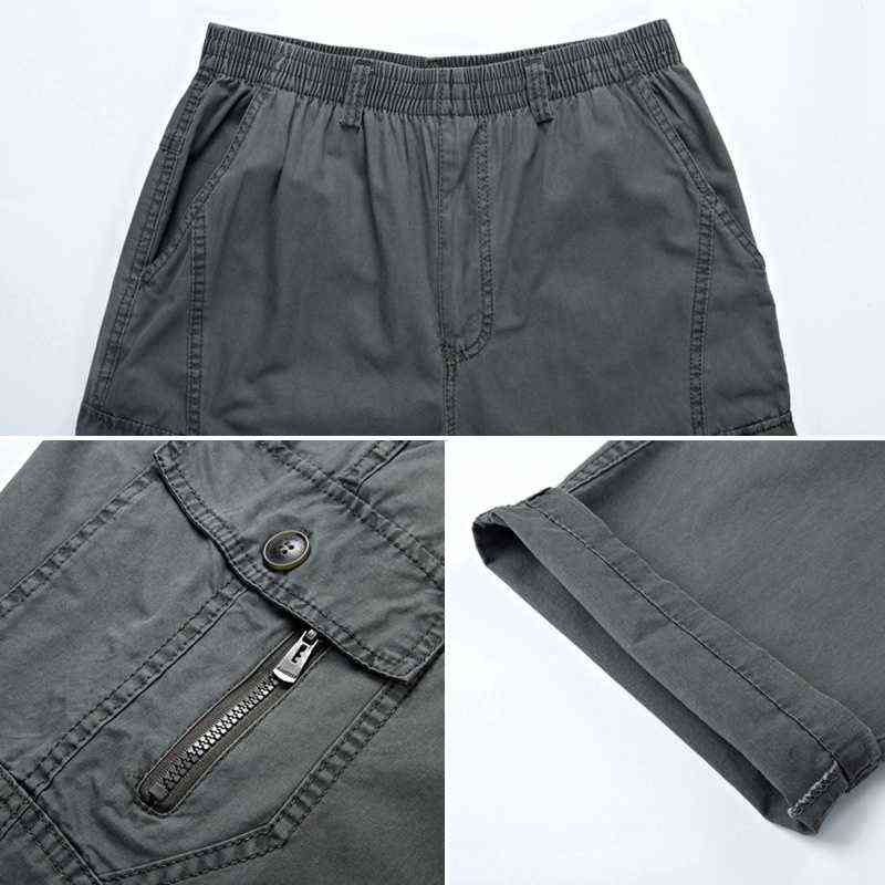13XL 170kg Autumn winter Men cargo pants pocket zipper out door big size pants male simple army green pants Straight trousers 48 211112