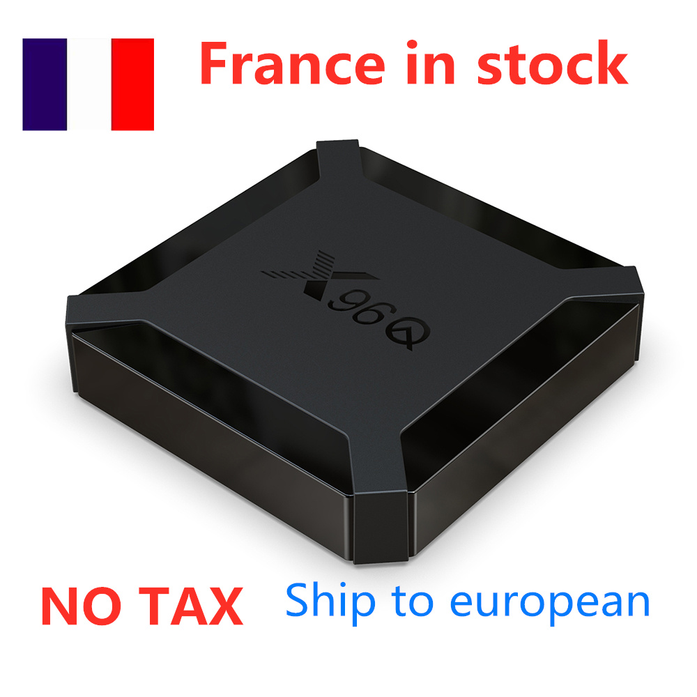 Ship from france to european x96q tv box android 10 os allwinner h313 quad core 1gb 2gb ram 8gb 16gb rom 4k
