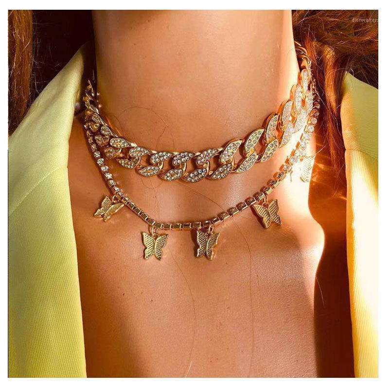 Trend Simple Personality Alloy Diamond Butterfly Necklace European And American Punk Hip Hop Style Full Chains
Trend Simple Personality Alloy Diamond Butterfly Necklace European And American Punk Hip Hop Style Full Chains