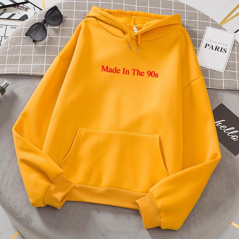 Men's Hoodies & Sweatshirts 2021 Autumn Winter Men Women Made In The 90s Print Cool Oversized Hoodie Sweatshirt Streetwear Boys Girls Pullov